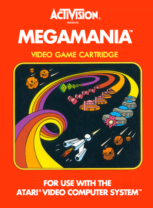 Megamania box art for Atari 2600